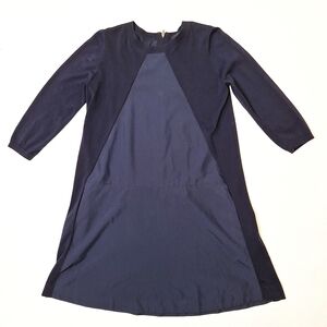 COS Structured Navy Long Sleeve Dress